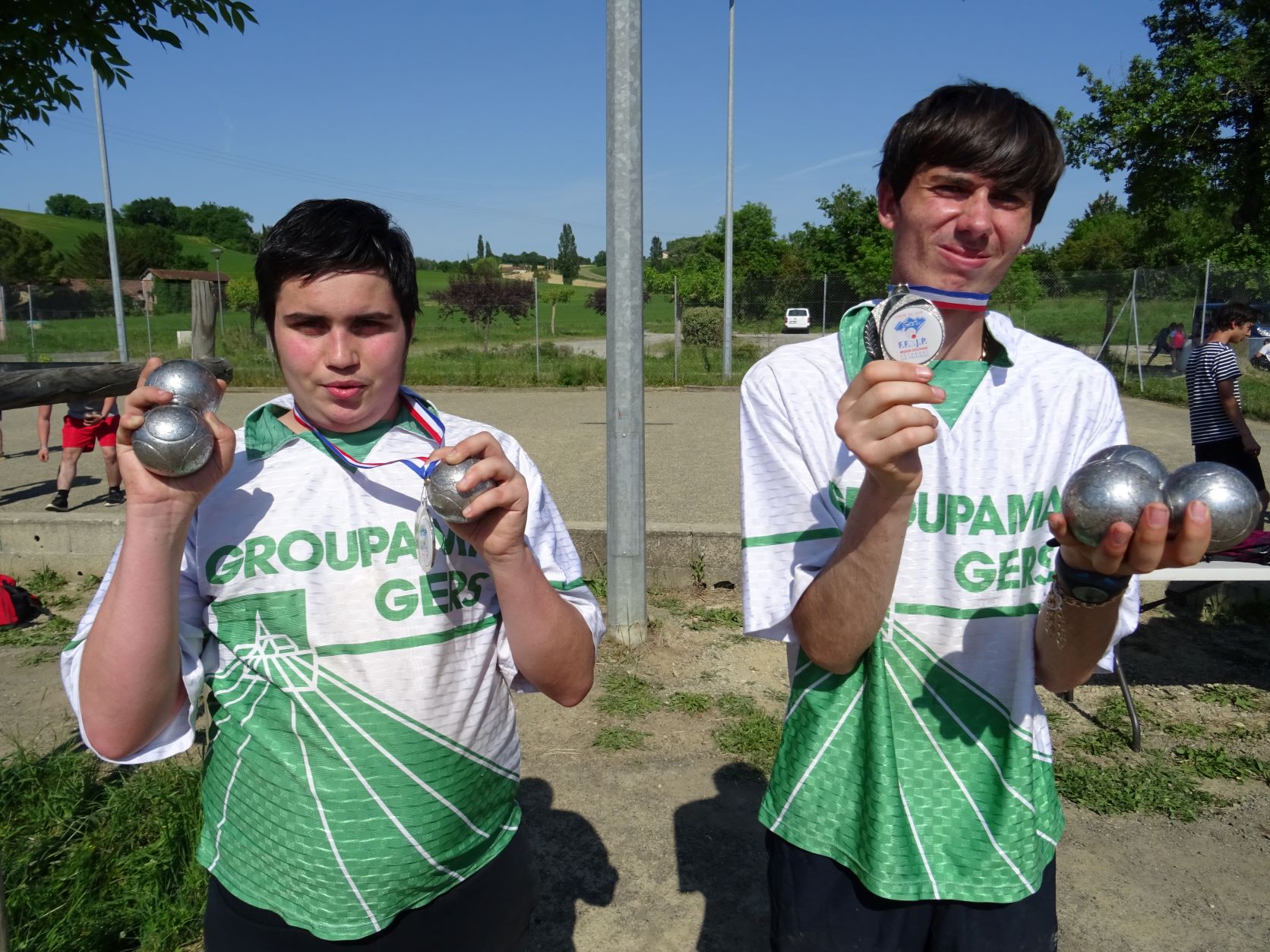 Master Pétanque S.A.J Gers 2022: Pablo PERES SANS et Kevin LANVERS de l'IMPRO Pagès Champions départementaux